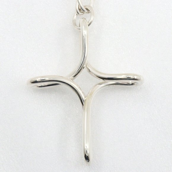 Tiffany & Co. Large Infinity Cross Necklace Elsa Peretti Silver 925 Approx. 2...